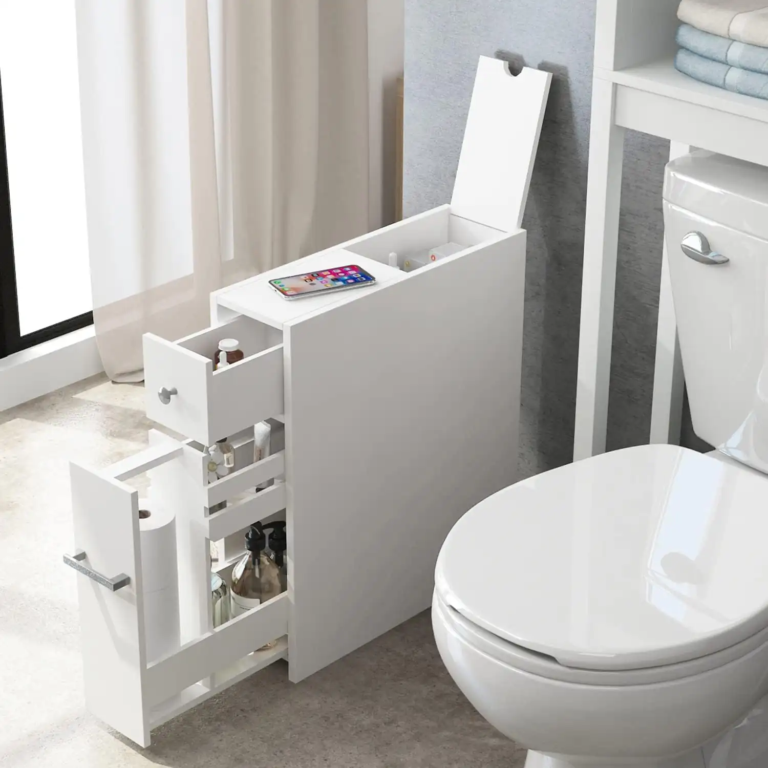 Home 7 Slim Bathroom Storage
